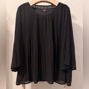 Simply Emma Black Pleated Blouse size 2XL